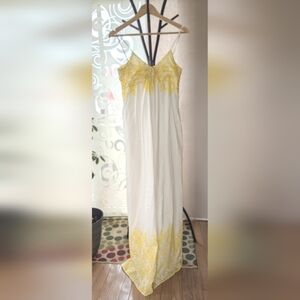 Young Fabulous & Broke yellow floral and white Maxi Dress - Size L